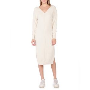 Dex Size S Cream Color Long Sweater Dress